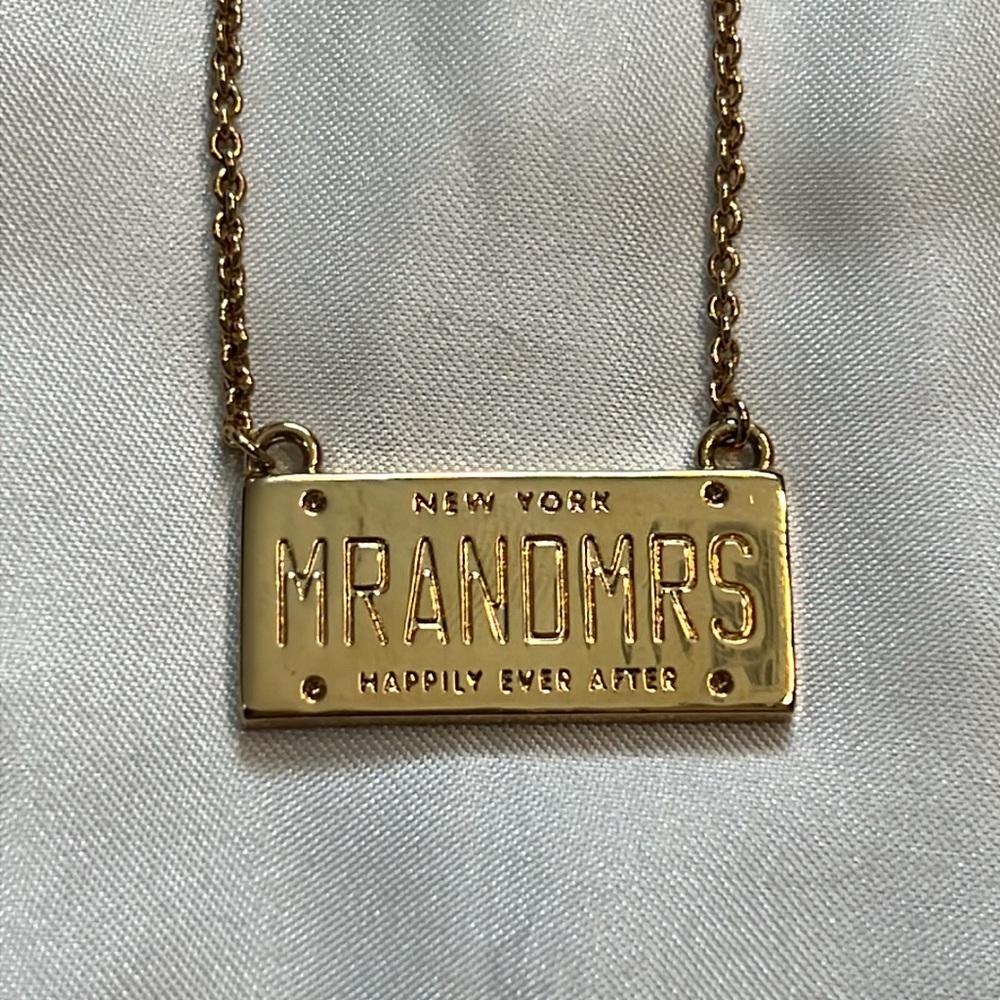 Kate Spade “Mr and Mrs” Necklace